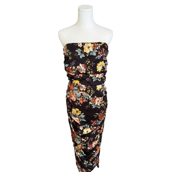 Veronica Beard - NWT Kupa Floral-Print Strapless Dress Sz 12 - Picture 5 of 11